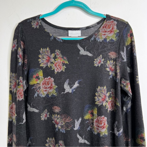 Soft Surroundings Floral Crane Soft Tunic - Picture 2 of 10